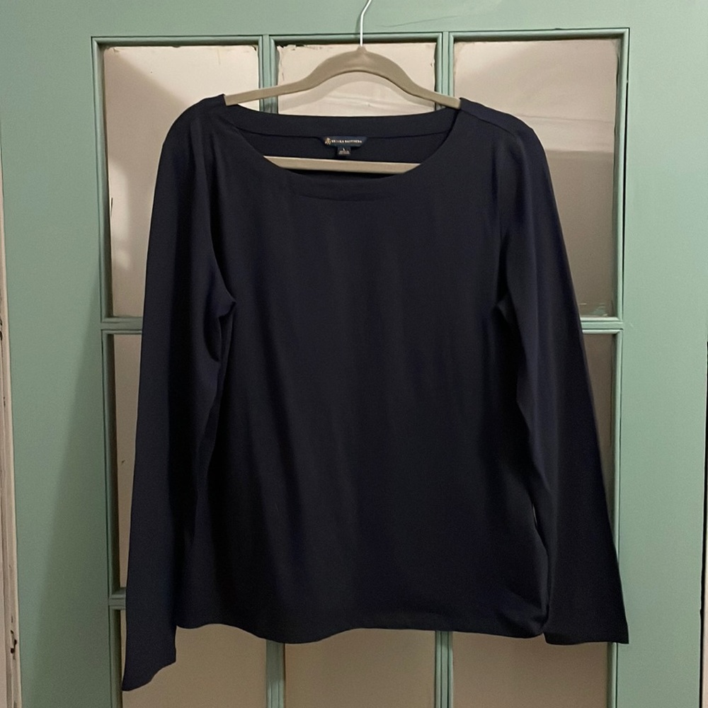 Brooks Brothers Navy Blue Long Sleeve Women’s Top Size L